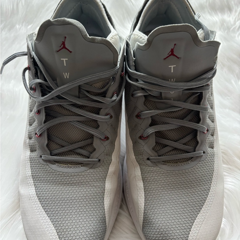 Jordan Gray and White Men's Shoes